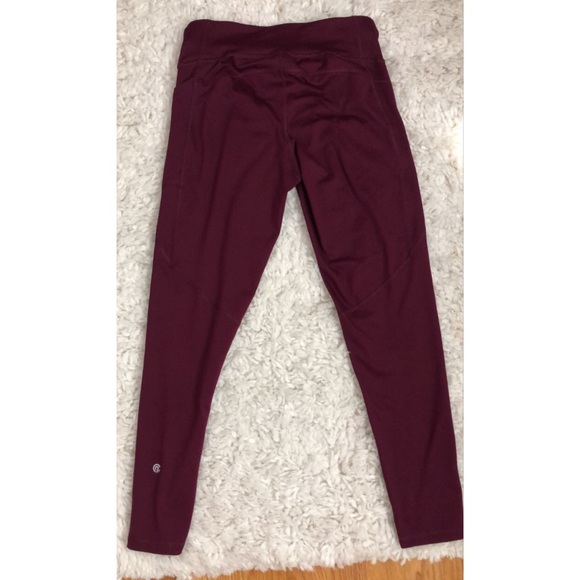 Women’s Champion Mid-Rise Burgundy Leggings - Picture 2 of 2